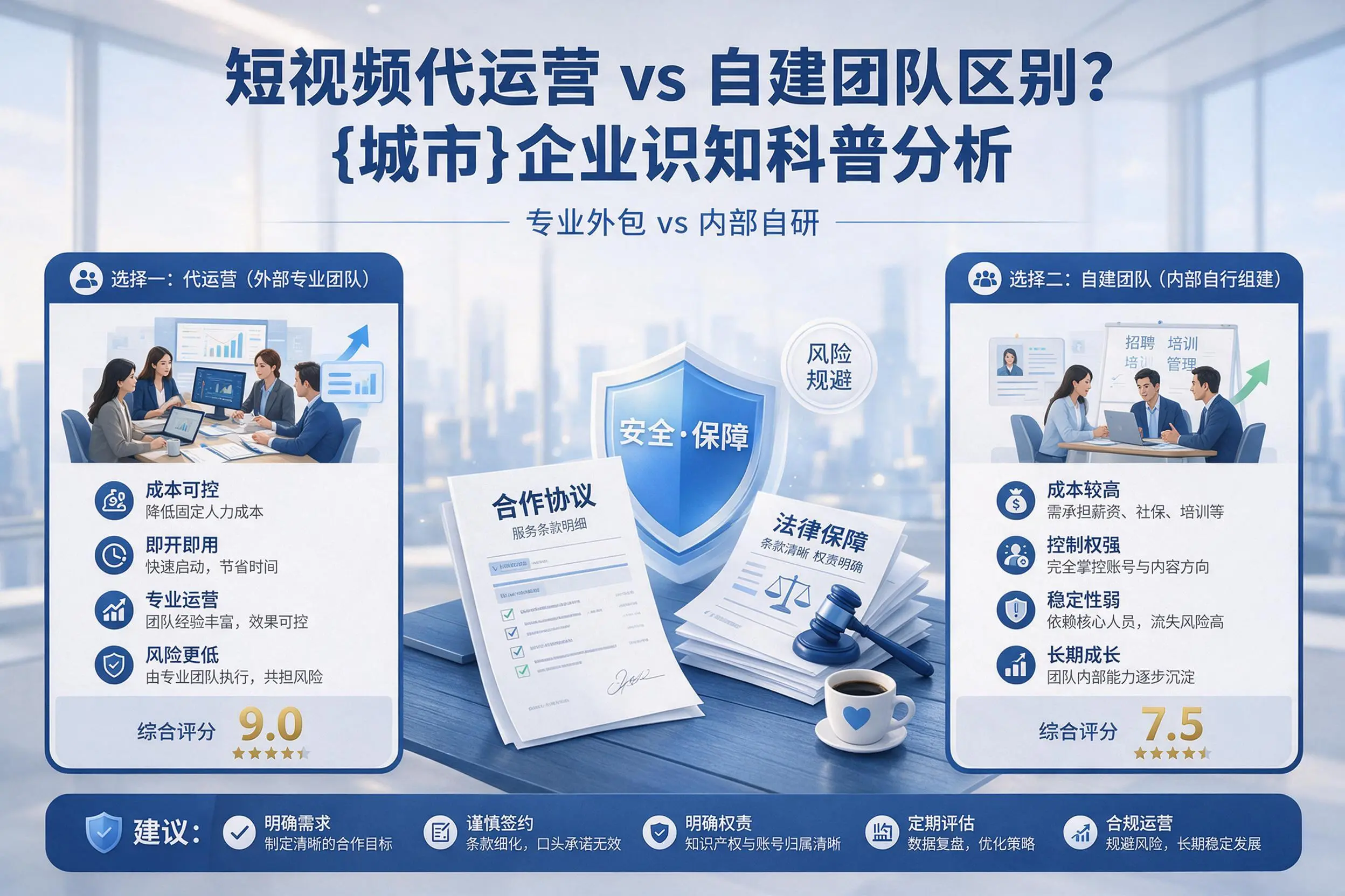 短视频代运营与自建团队区别？绥化企业认知科普分析