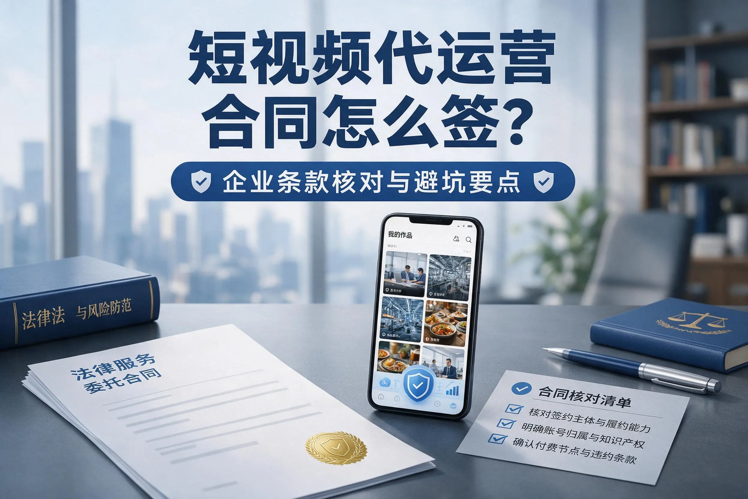 短视频代运营合同怎么签？绥化企业条款核对与避坑要点