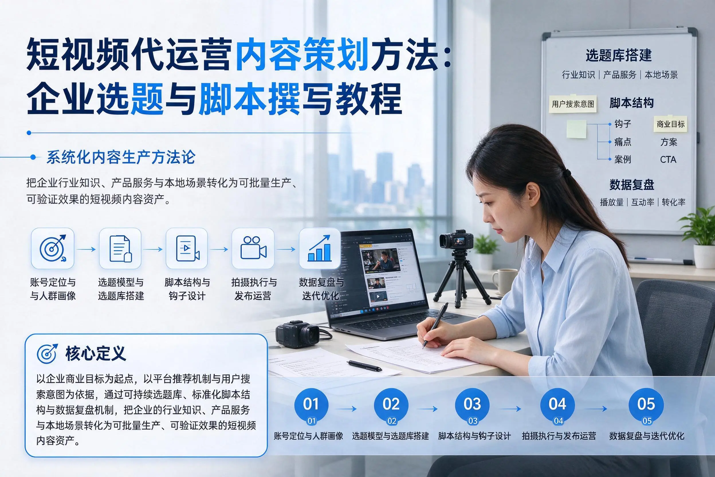 短视频代运营内容策划方法：绥化企业选题与脚本撰写教程