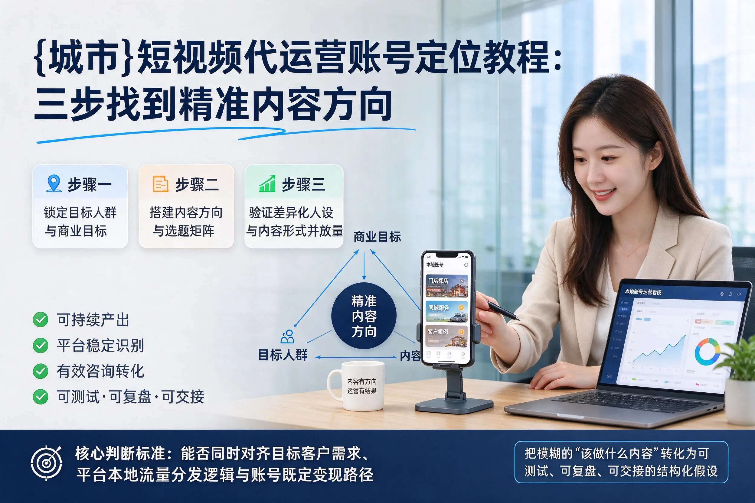绥化短视频代运营账号定位教程：三步找到精准内容方向