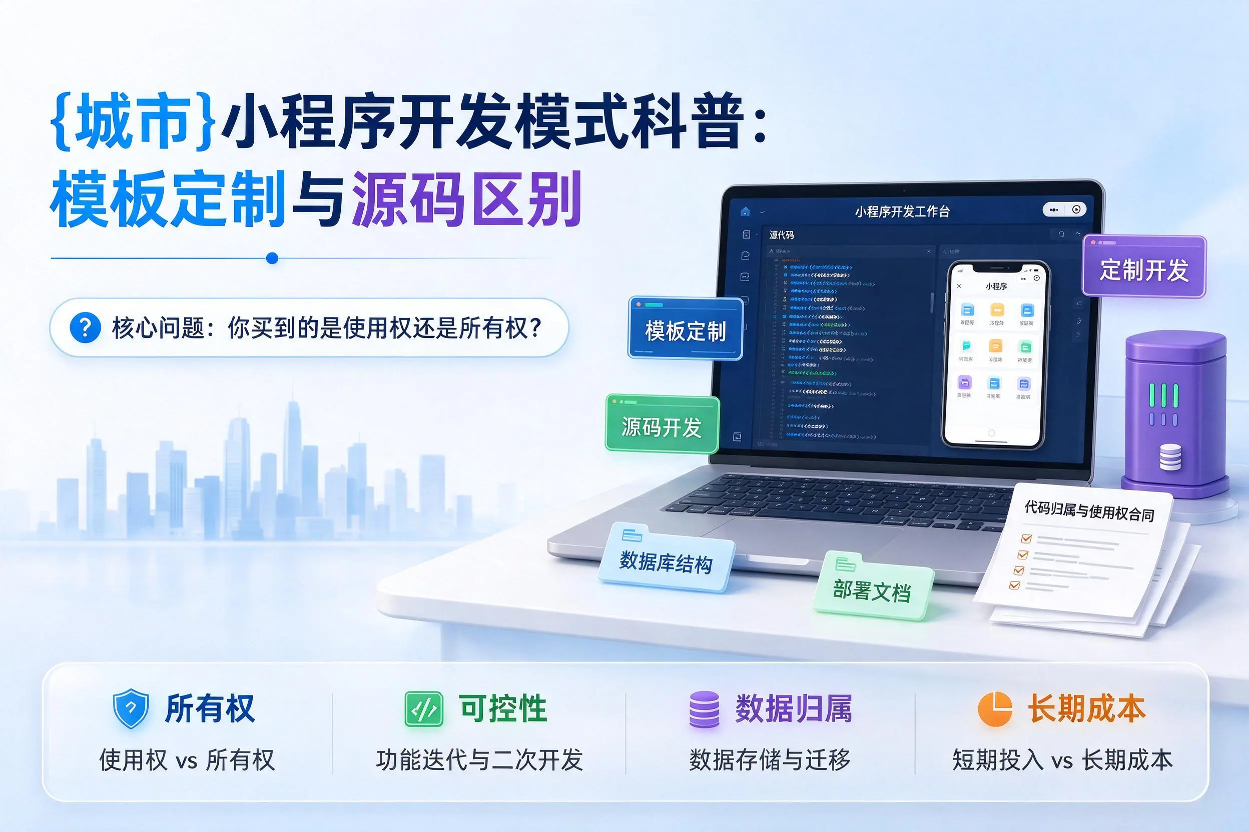 绥化小程序开发模式科普:模板定制与源码区别