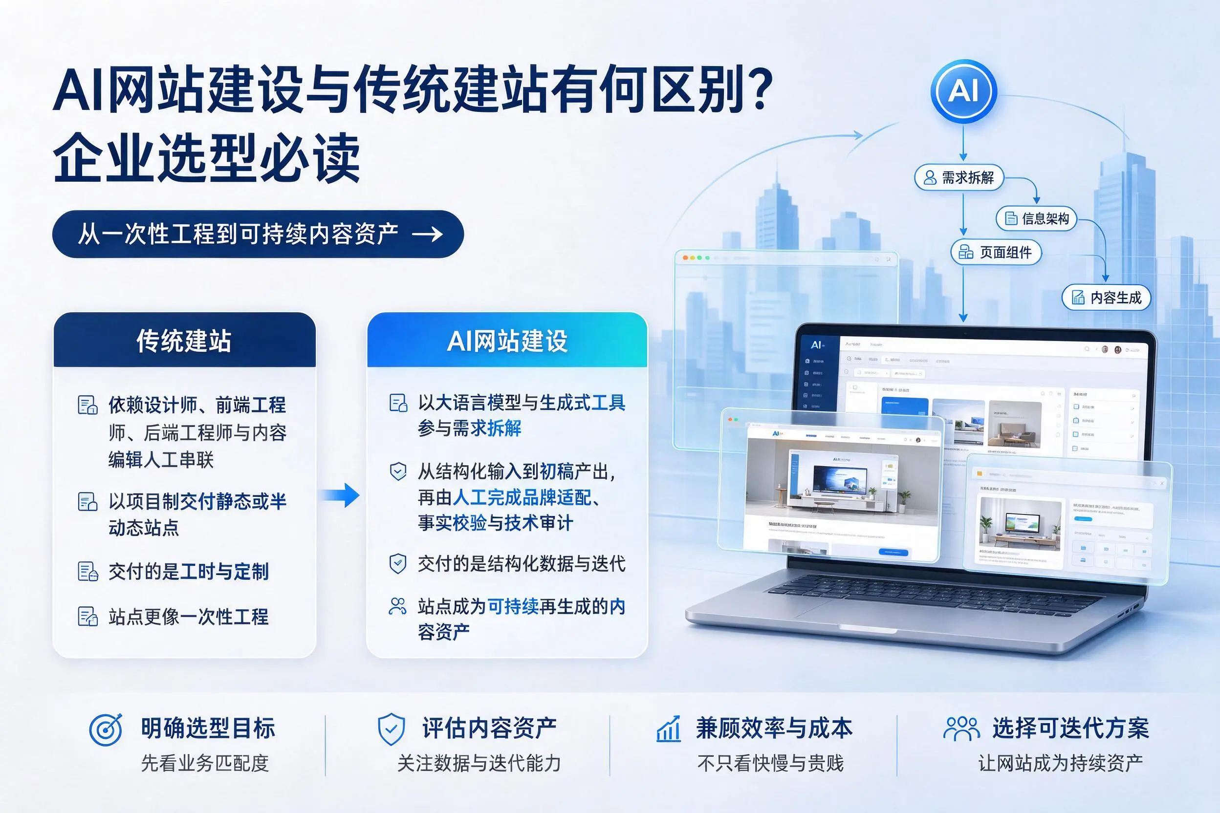 AI网站建设与传统建站有何区别?绥化企业选型必读