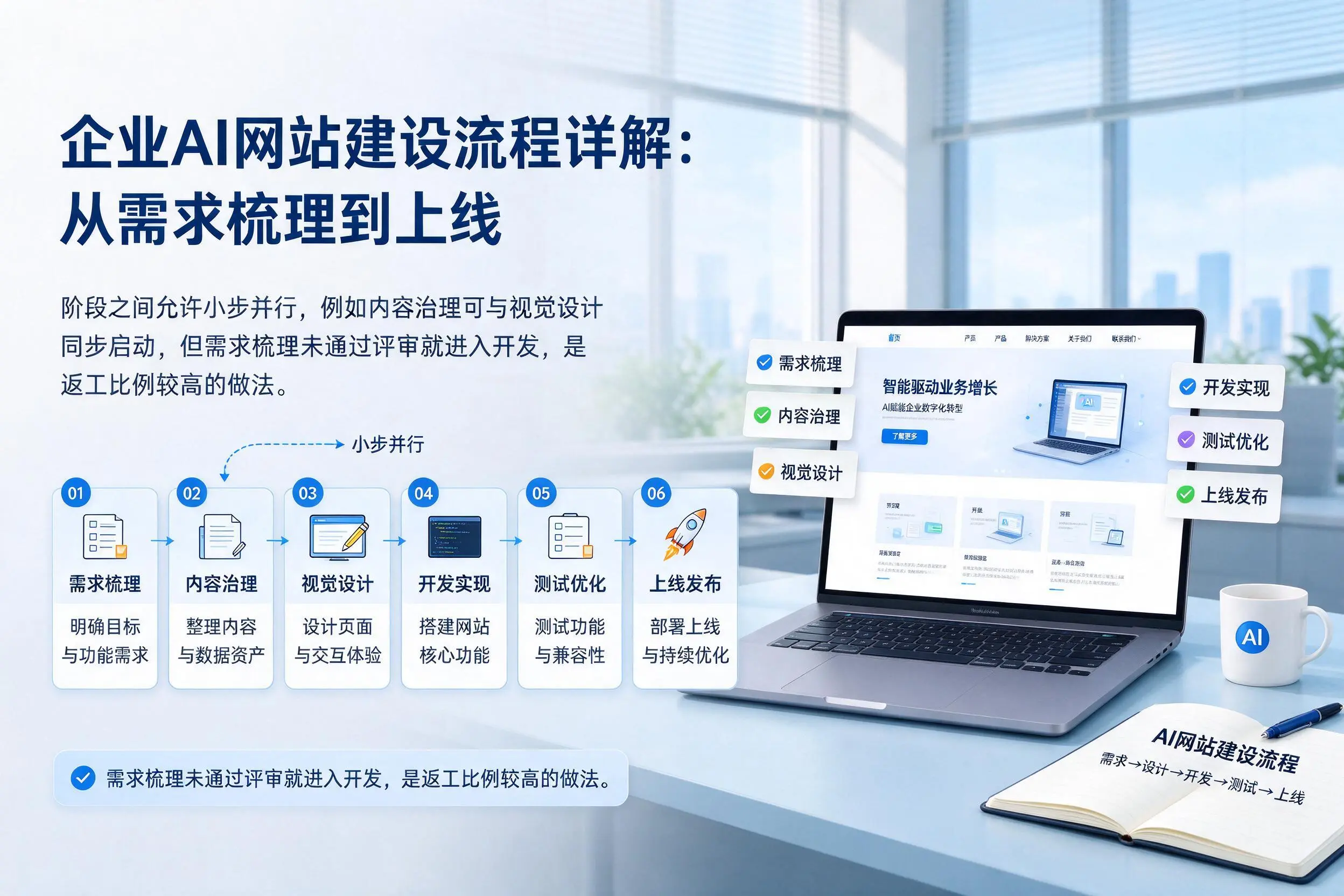 绥化企业AI网站建设流程详解：从需求梳理到上线