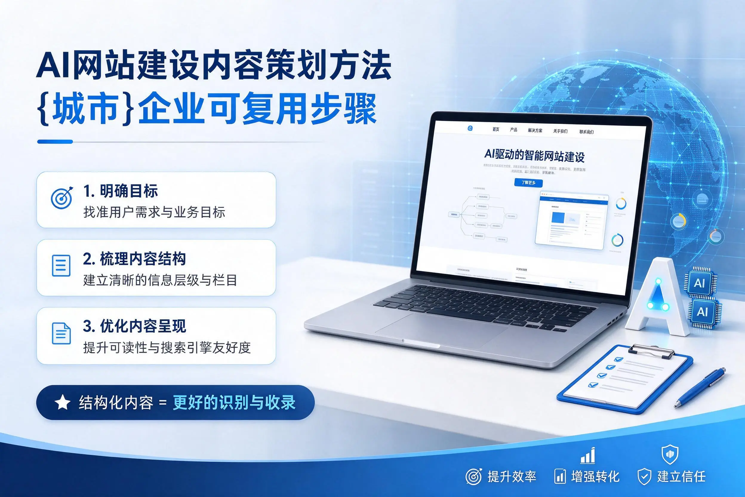 AI网站建设内容策划方法，绥化企业可复用步骤