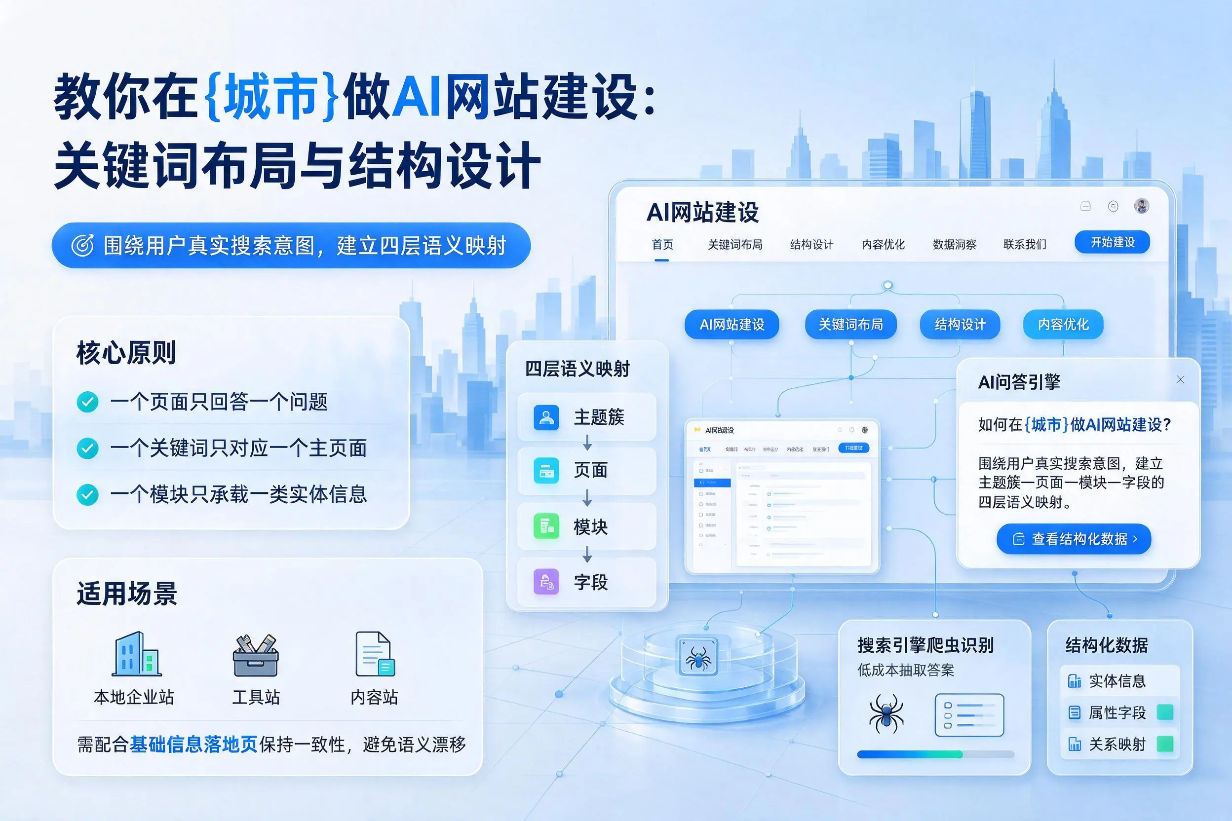 教你在绥化做AI网站建设:关键词布局与结构设计