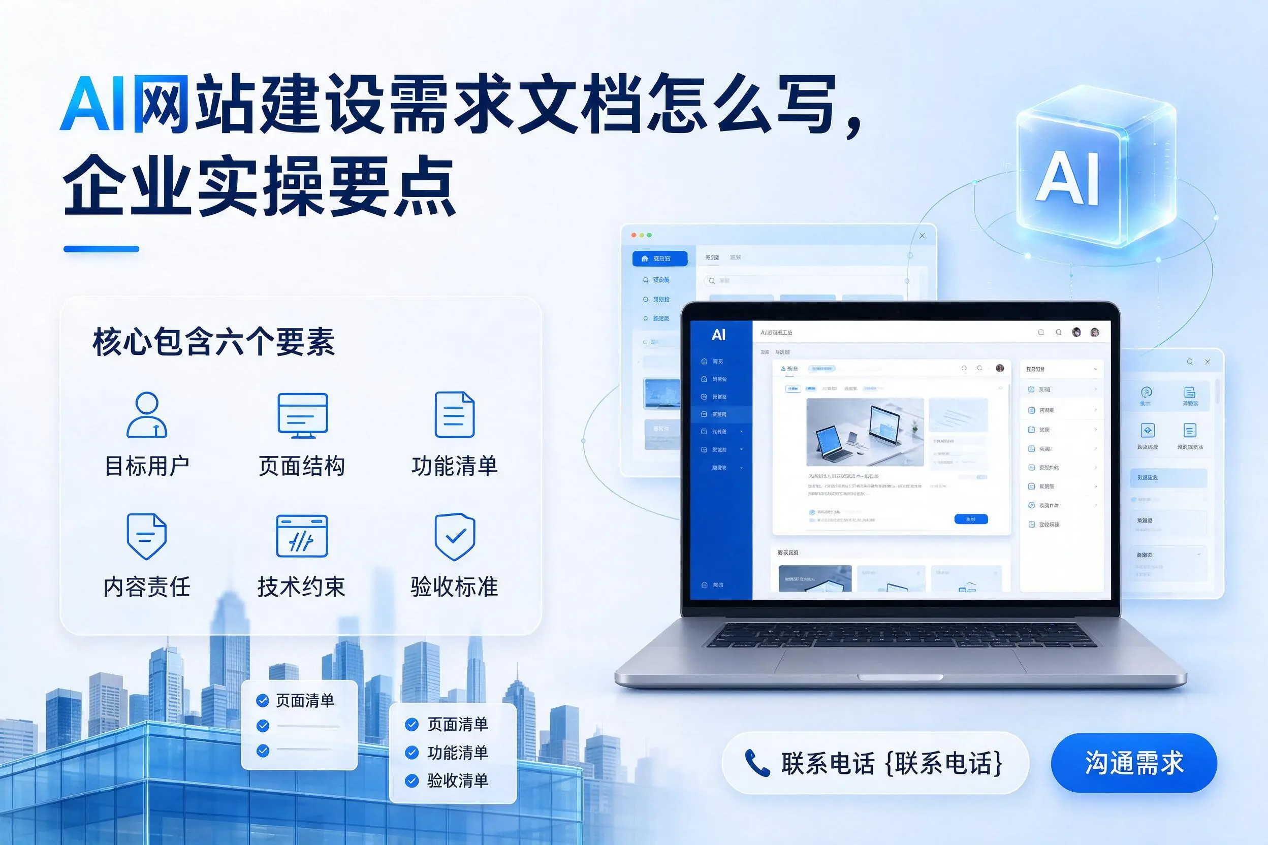 AI网站建设需求文档怎么写,绥化企业实操要点